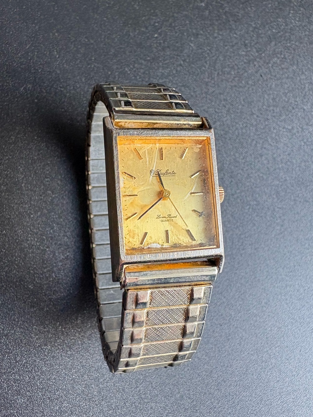 Vintage Dufonte Women’s Retro Style Rectangular Gold-Tone Watch